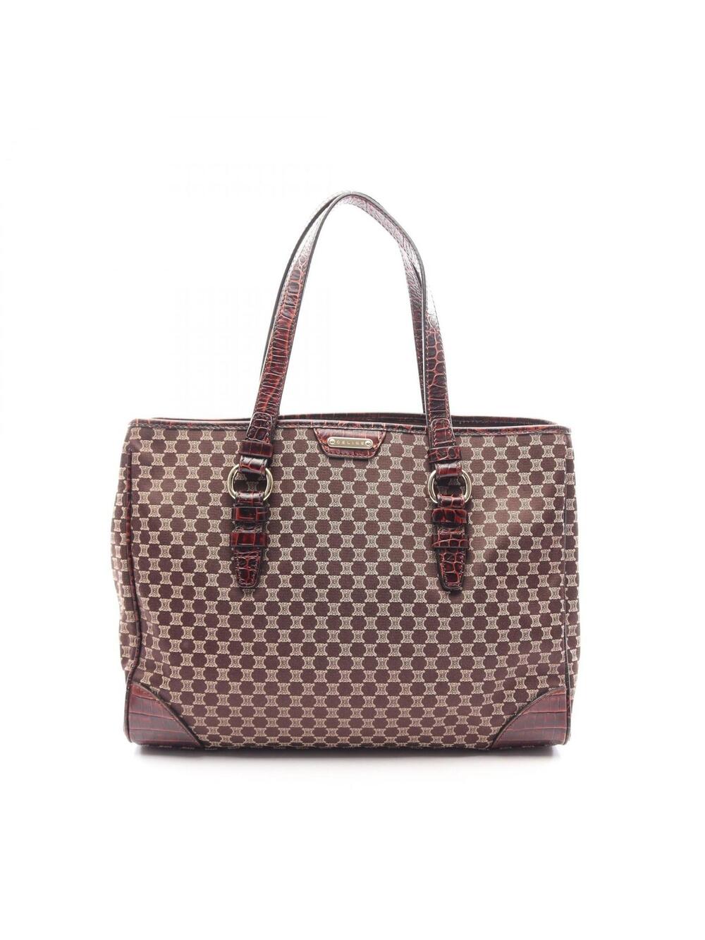 Celine Macadam Tote Bag Canvas Leather #277472C58B